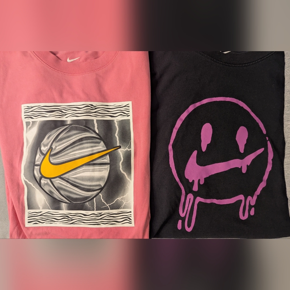 Nike Men's Short Sleeve Tees - White, Pink, Gray